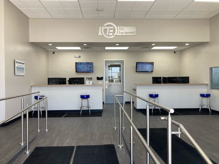 Interior of TEC Equipment - Long Beach parts location.