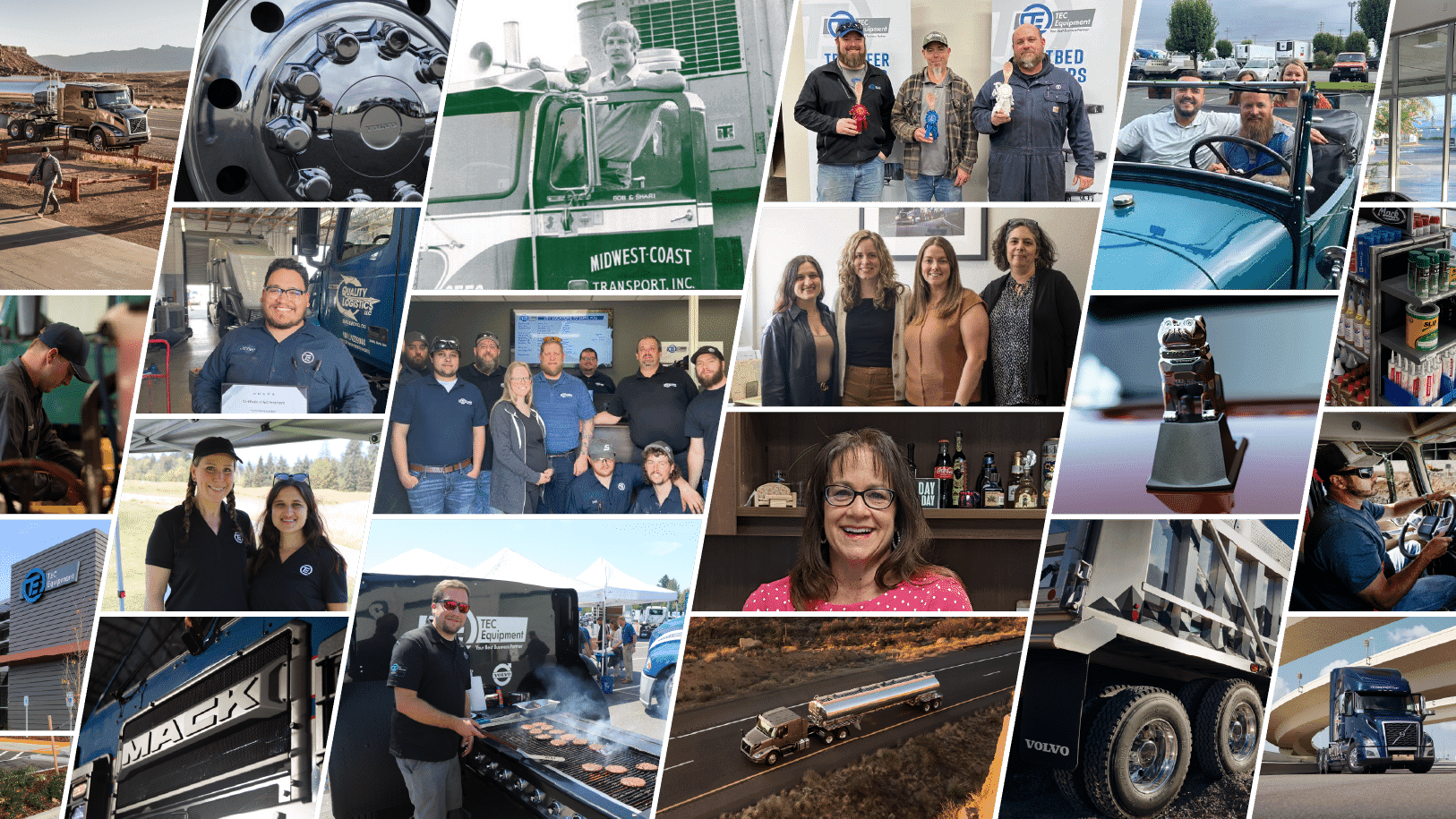 Collage of different images of TEC Equipment employees