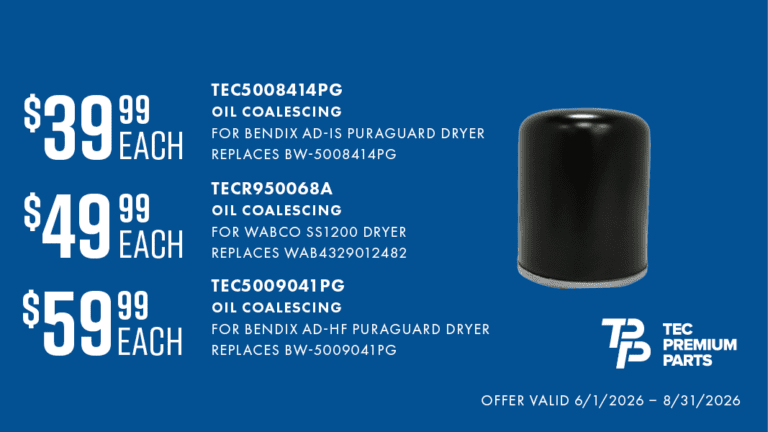 TEC Premium Parts Select Oil Coalescing Air Dryer Cartridges offer details