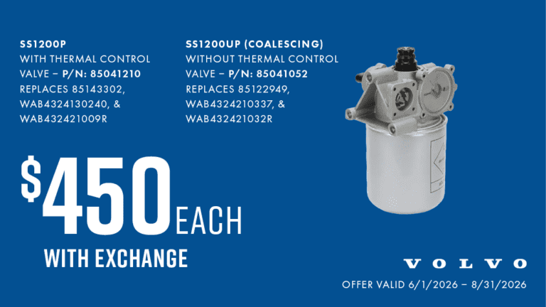 Volvo Reman SS1200 Air Dryers offer details