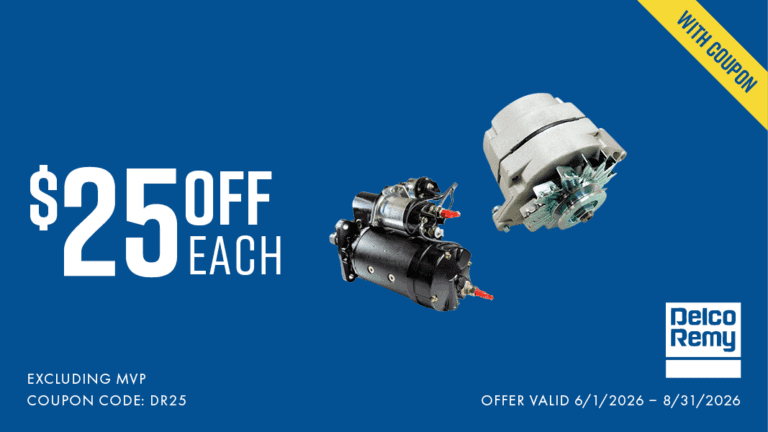 Delco Remy Starters & Alternators offer details