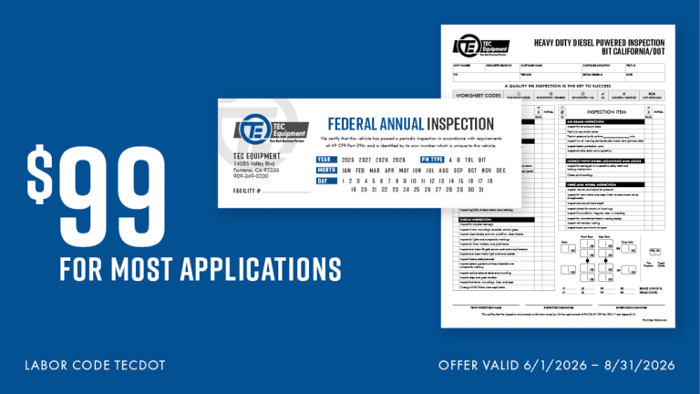 Annual Inspection offer details