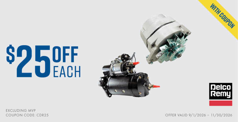 DELCO REMY STARTERS & ALTERNATORS offer details
