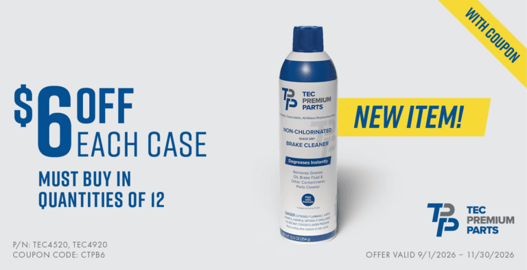 TEC PREMIUM PARTS NON-CHLORINATED BRAKE CLEANER offer details